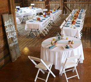 Colbys wedding barn tables