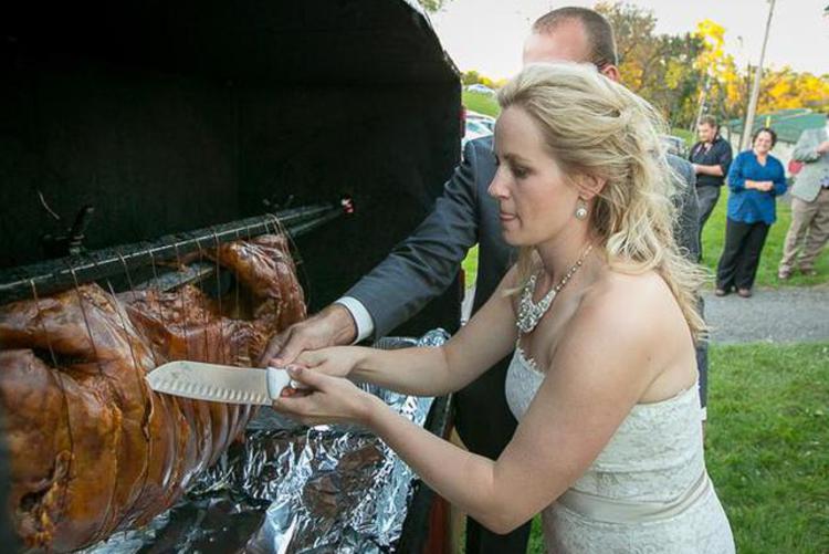 Wedding Pig Roast on the Spit 